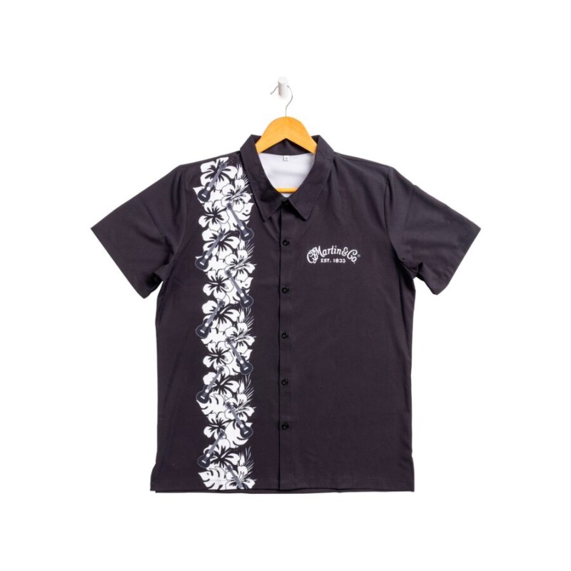 Camisa Martin hawaiana con botones talla “M” – Black