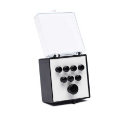 Martin 18APP17PN, Ebony, Set de 8, Plain Bridge y Endpins