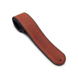 Tahalí para Guitarra Acústica de Cuero Plegado Premium (Café)