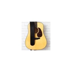 Tahalí para Guitarra Acústica de Cuero Plegado Premium (Negro)