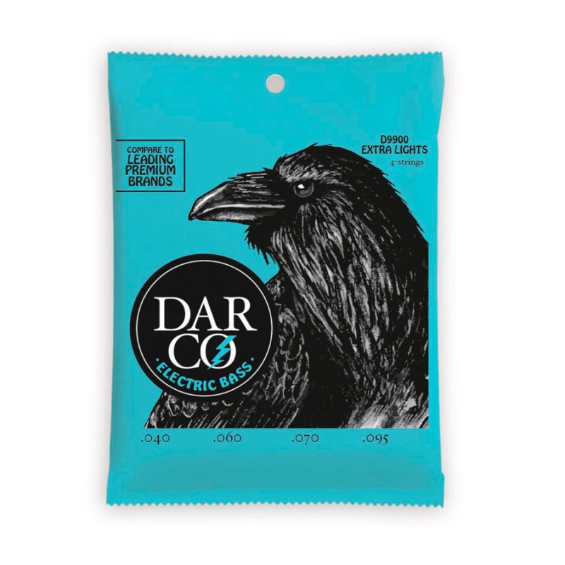 Cuerdas Darco para bajo eléctrico D9900, EXTRA LIGHT, 4 cuerdas
