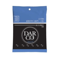 Cuerdas Darco para Guitarra Acústica  12-String Light, 80/20 Bronze