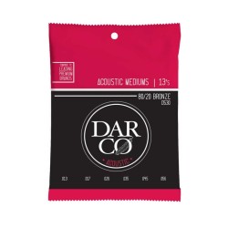 Cuerdas Darco para Guitarra Acústica  6-String  Med., 80/20 Bronze
