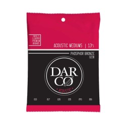 Cuerdas Darco para Guitarra Acústica  6-String  Med., 92/8 Phosphor Bronze