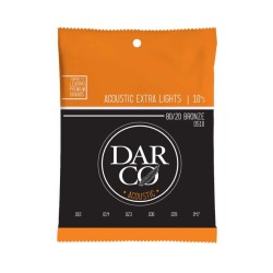 Cuerdas Darco para Guitarra Acústica  6-String XL, 80/20 Bronze